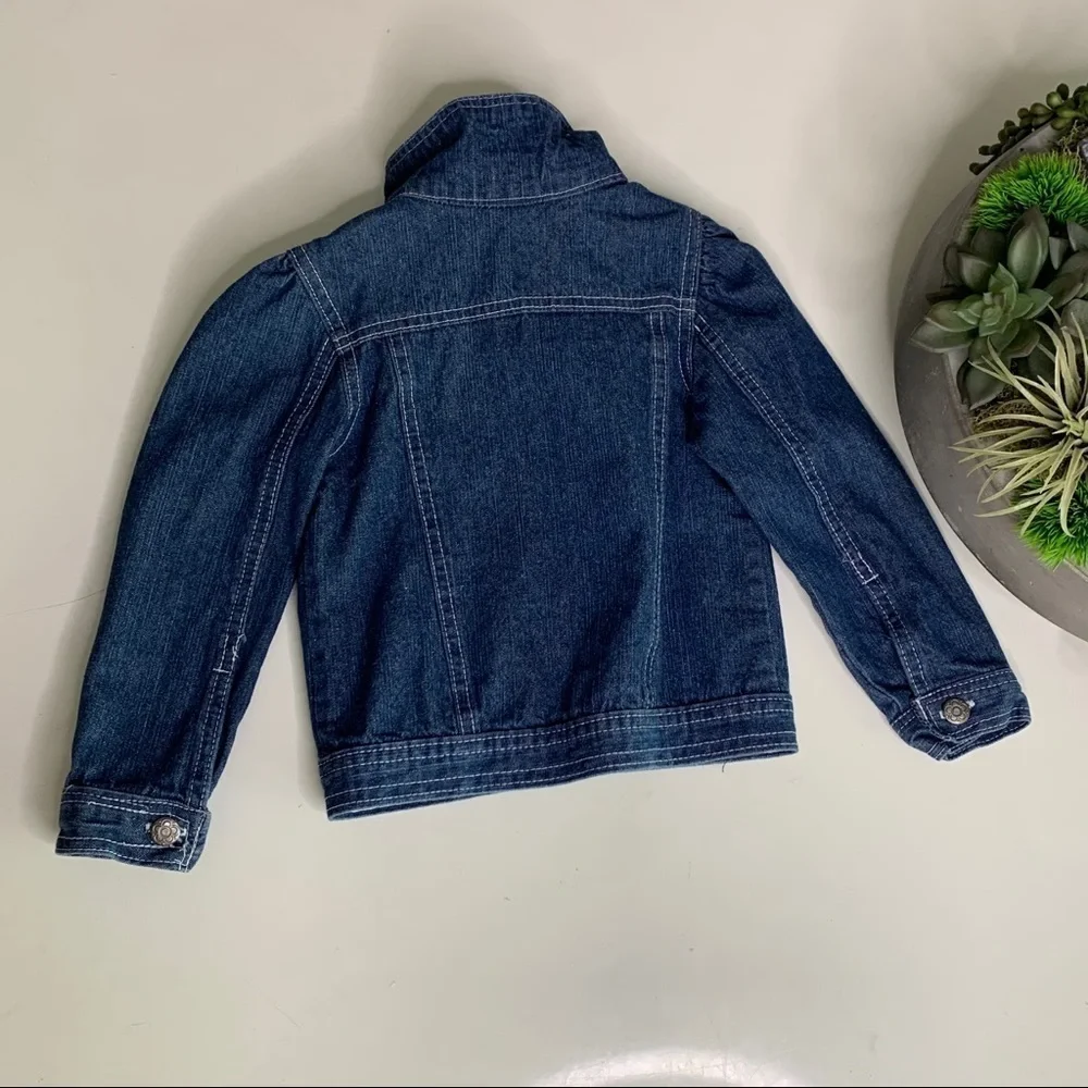 Denim and lace girls casual  jacket 4 toddler